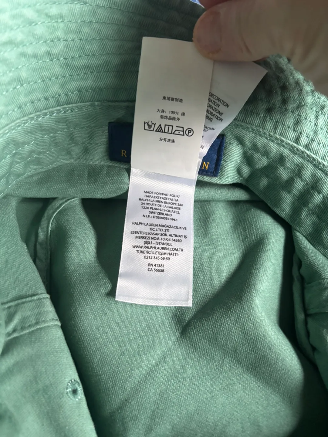 Polo Ralph Lauren Green Bucket Hat - Size L/XL image indicator(6)