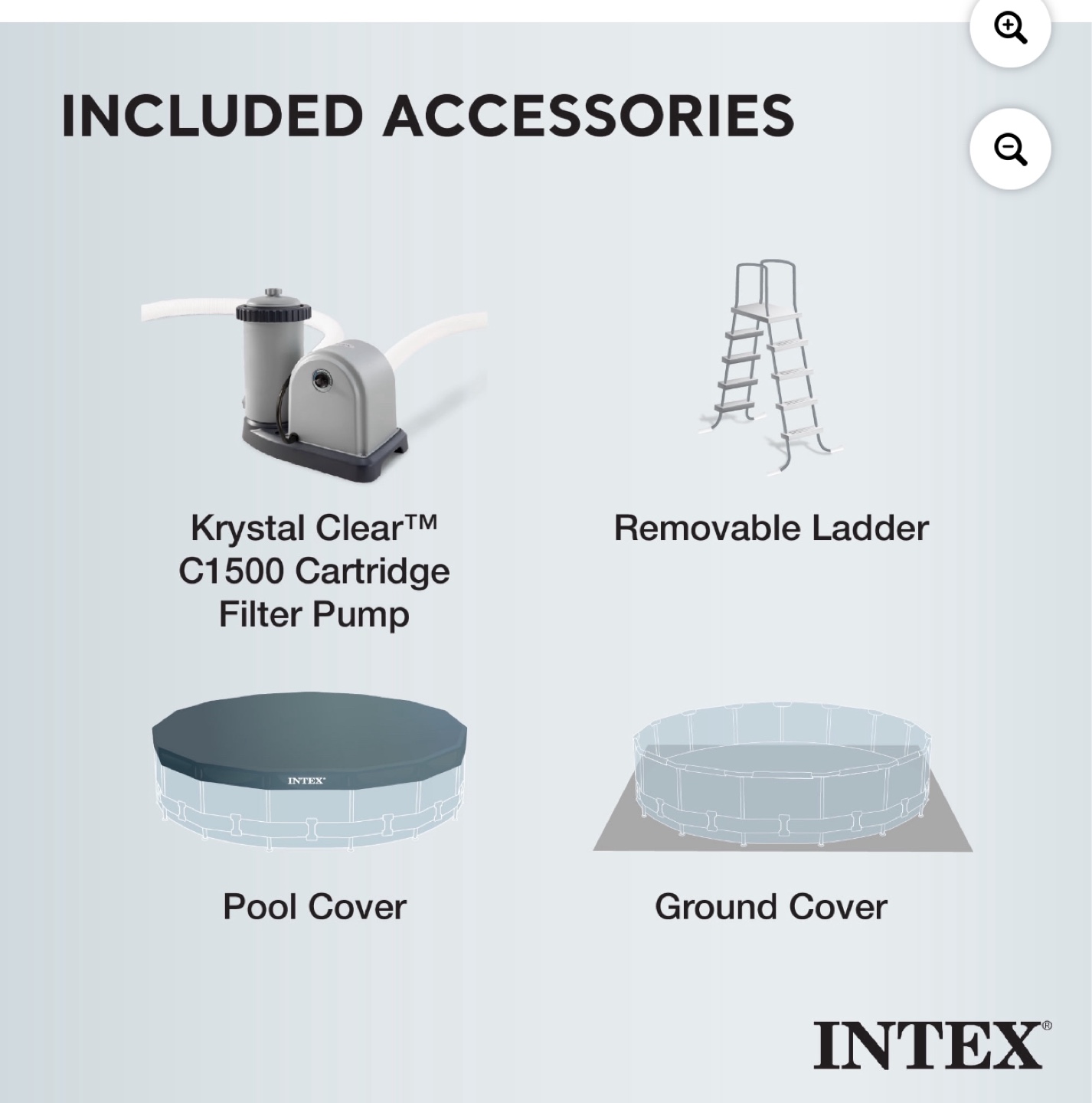 Intex 20ftx52in Prism Frame Above Ground Swimming Pool+ - photo 4