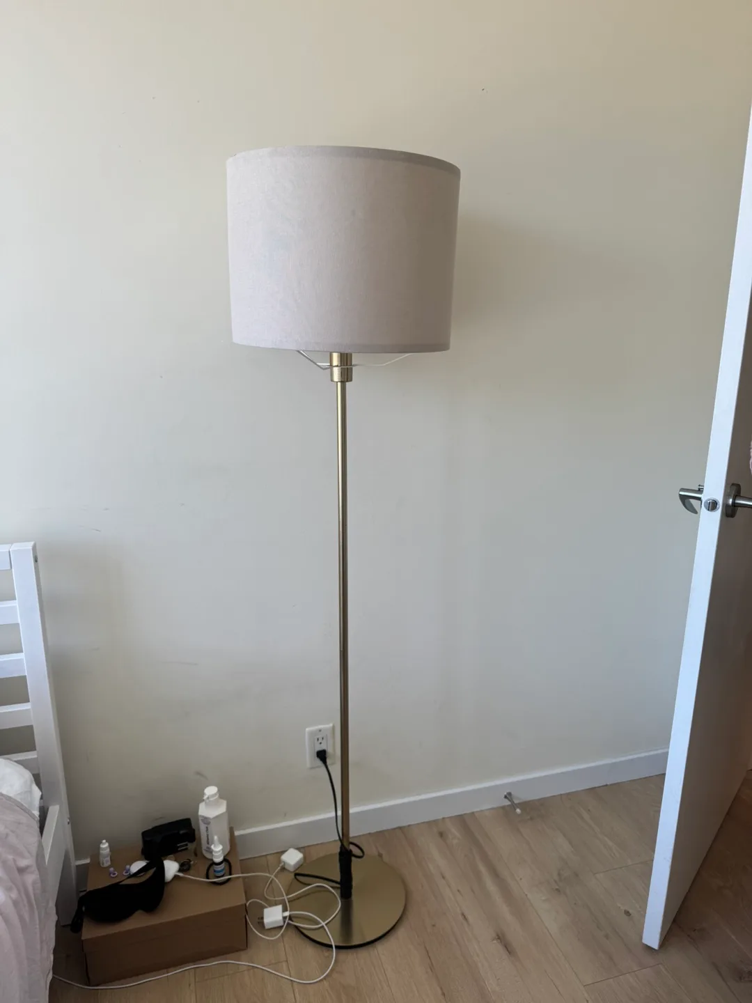 Floor Lamp with Beige Shade thumbnail