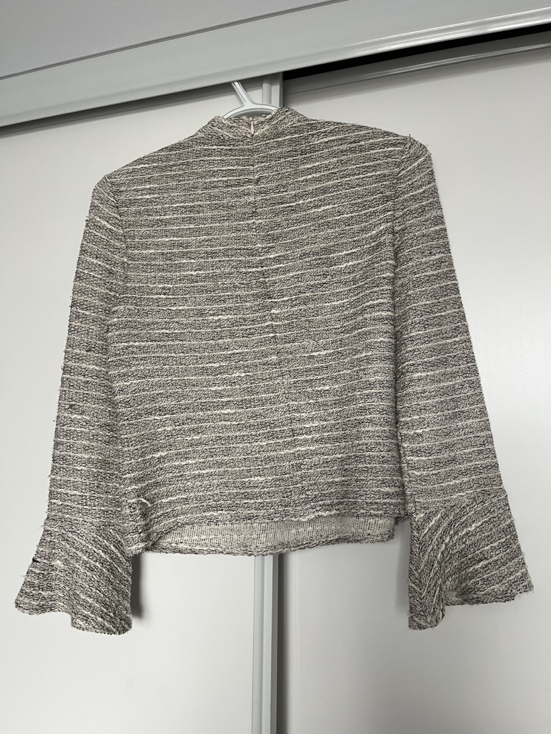 Zara Woman Mock Neck Bell Sleeve Knit Top - photo 2