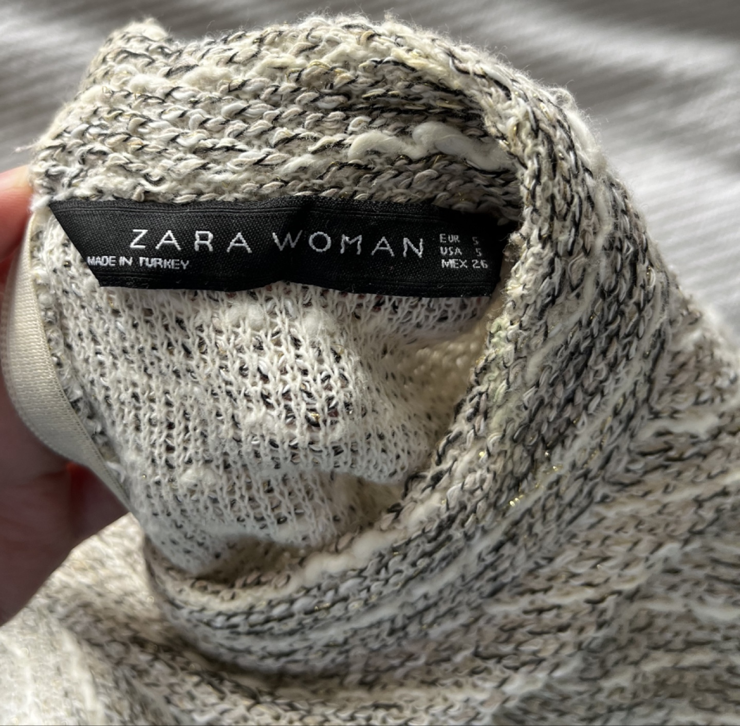 Zara Woman Mock Neck Bell Sleeve Knit Top - photo 4
