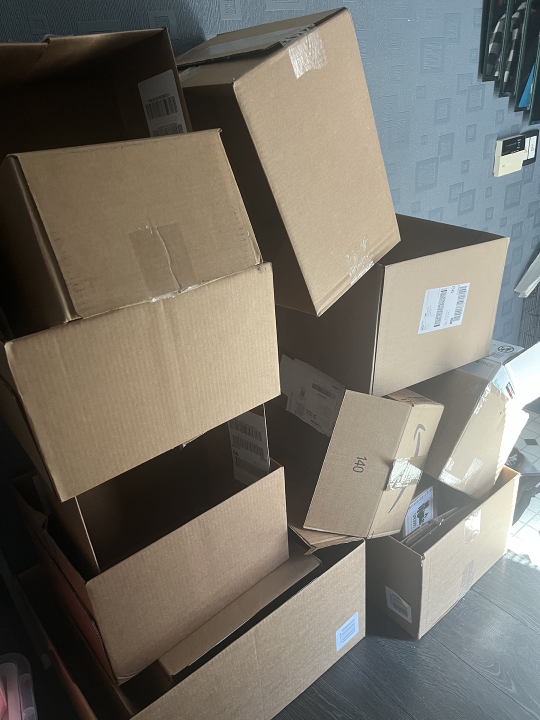 Lot of  cardboard boxes