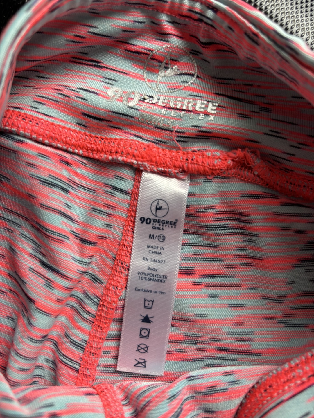 Girls Leggings Size M(10) - Coral & Teal