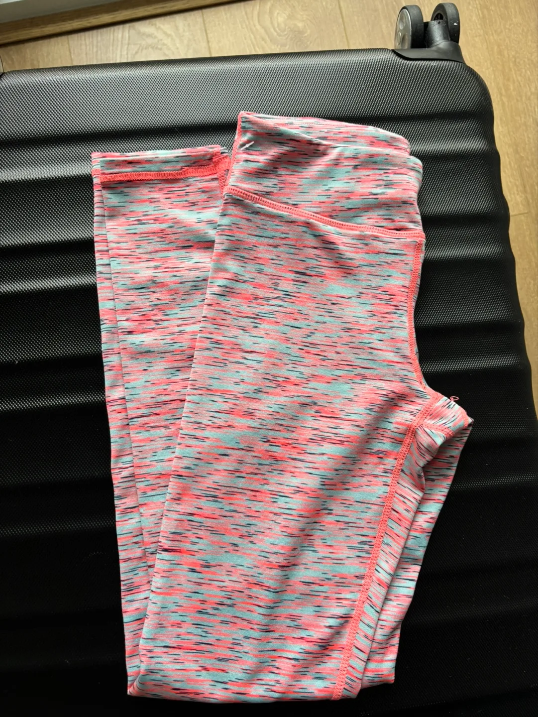 Girls Leggings Size M(10) - Coral & Teal image indicator(2)