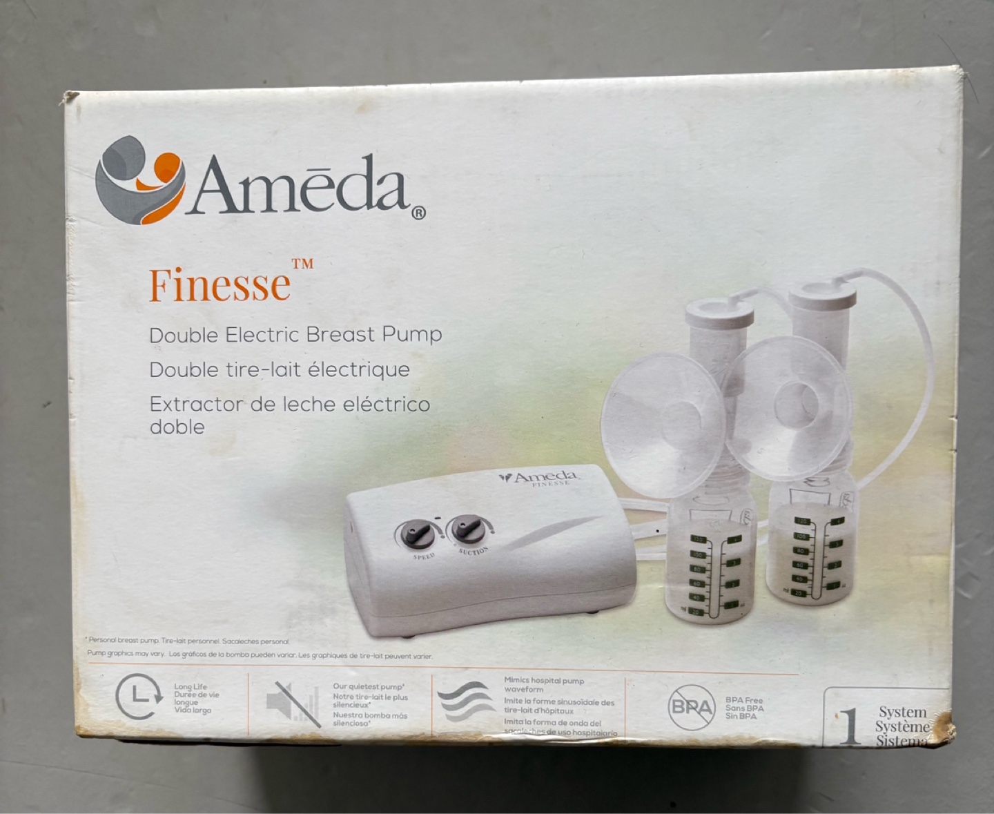 Ameda Finesse Double Electric Breast Pump - New in Box