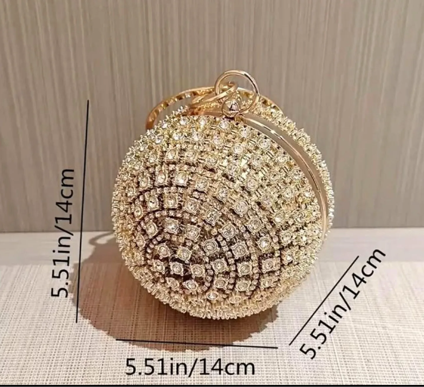 Gorgeous Gold Rhinestone Evening Clutch image indicator(2)