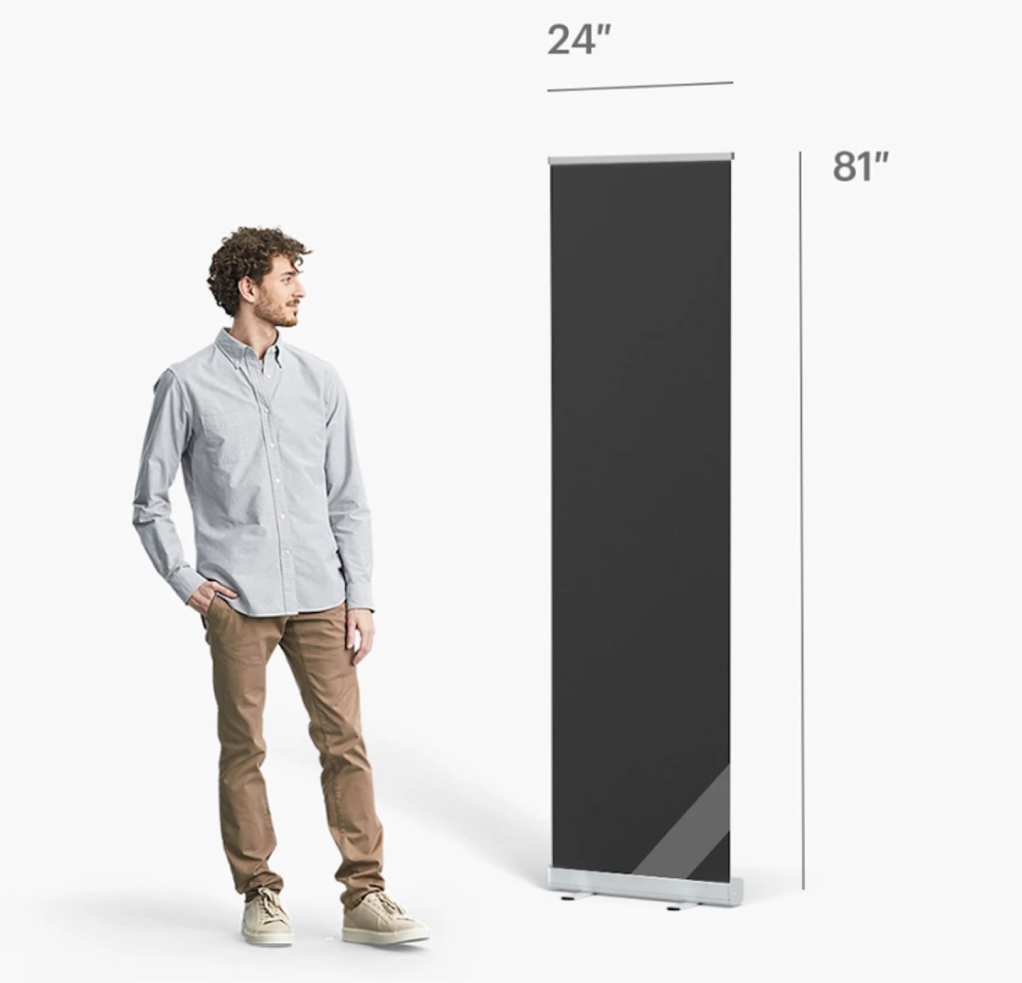 Retractable Banner Stand, 81"x33", Portable Display