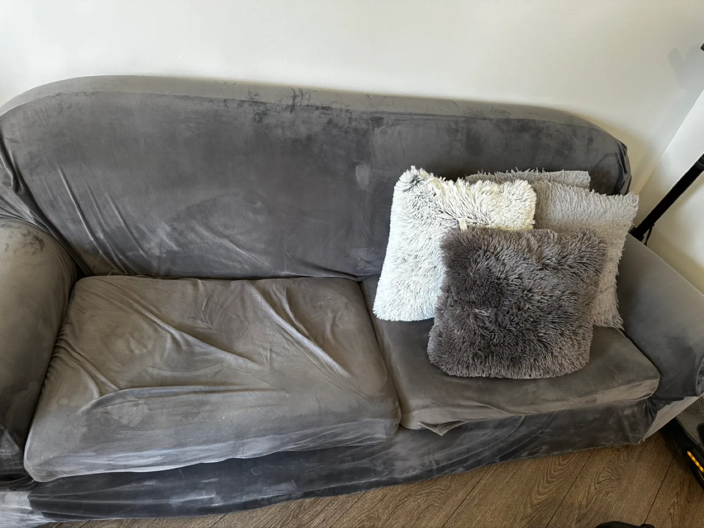 Grey Velvet Sofa thumbnail