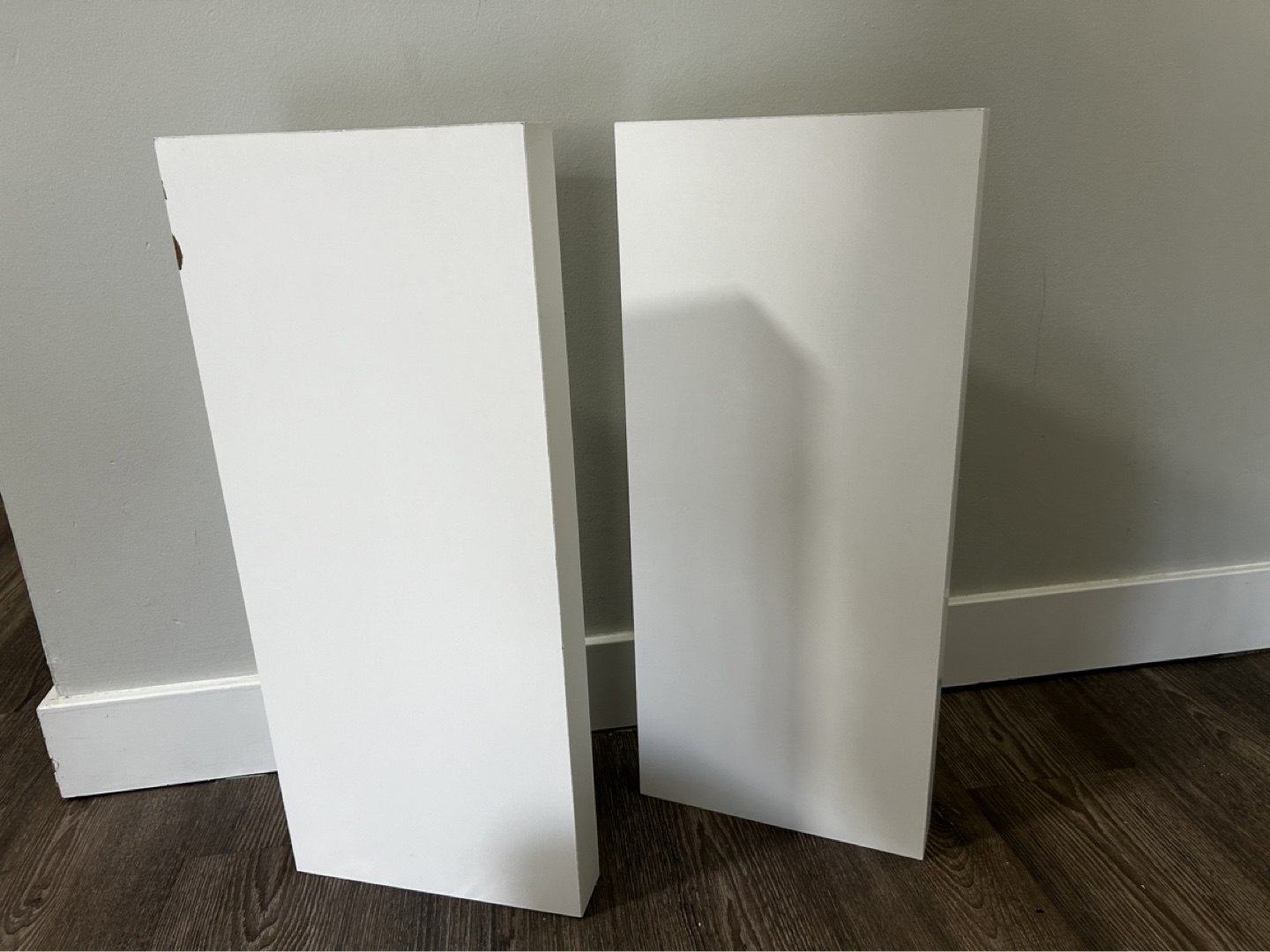 Pair of White IKEA Floating Shelves