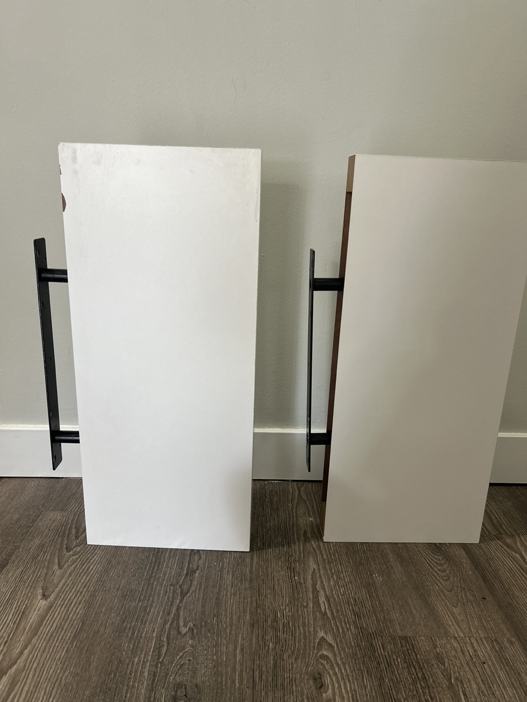 Pair of White IKEA Floating Shelves - photo 2