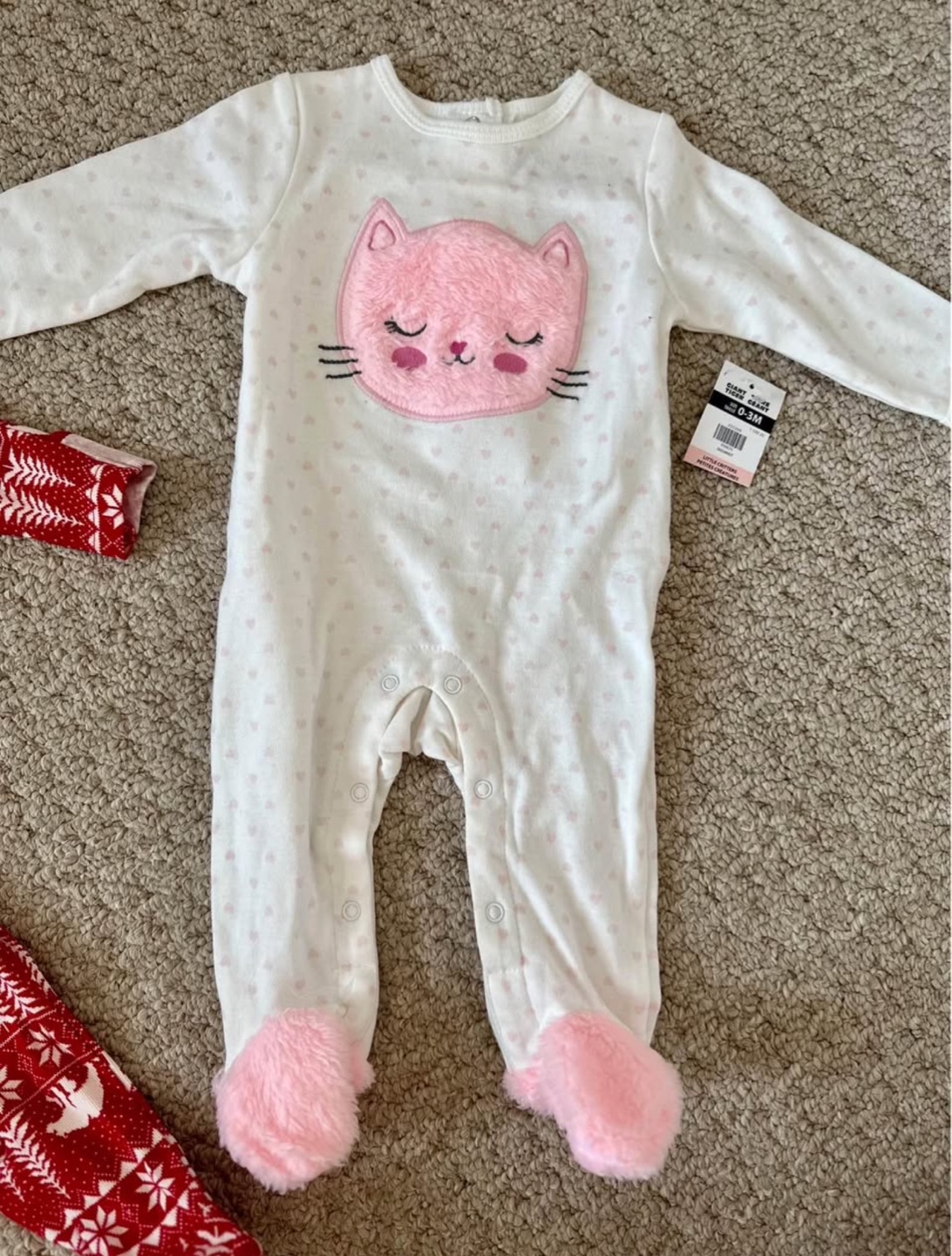 Cotton pajama jumpsuit with covered feet brand new