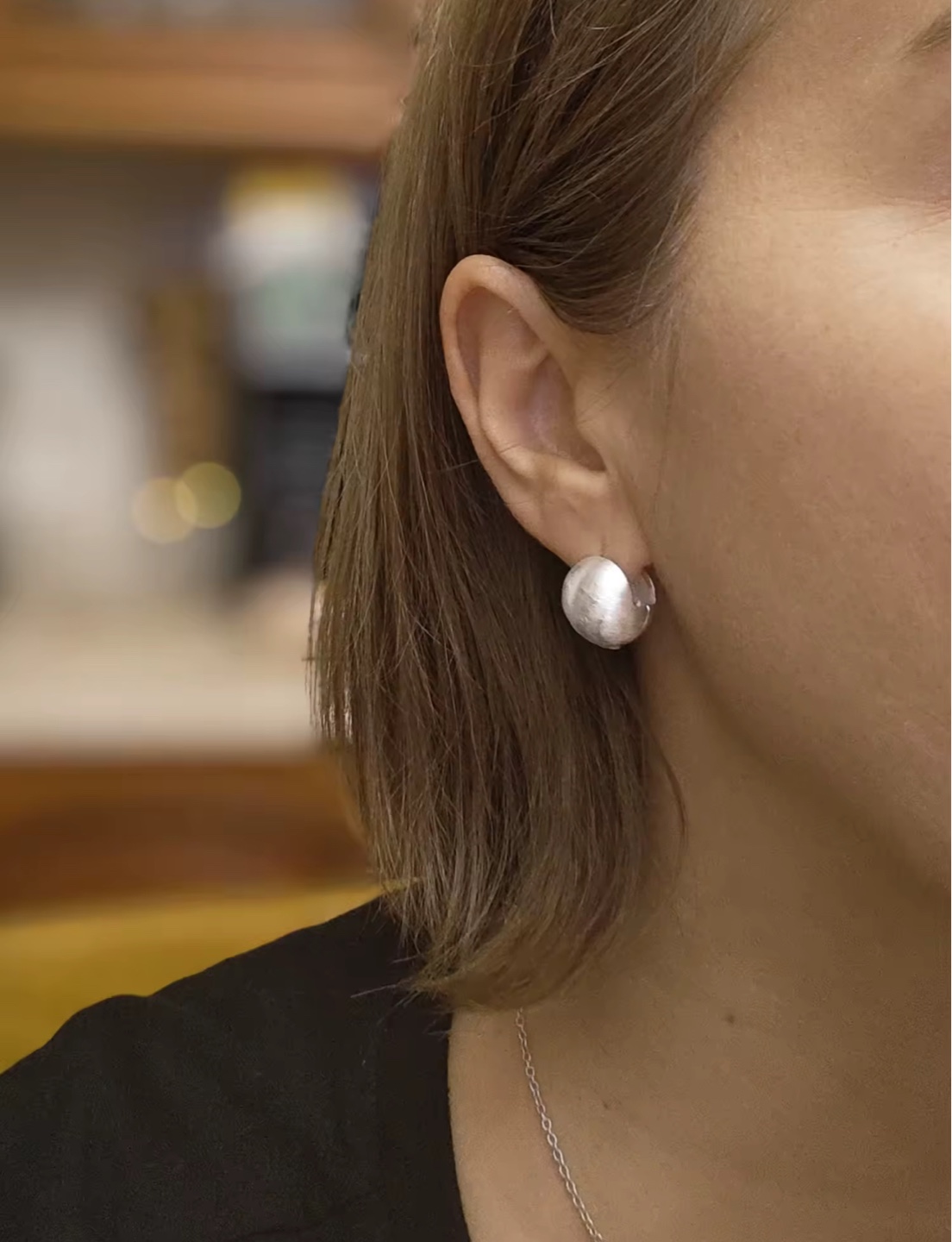 925 Sterling Silver Brushed Hoop Earrings - photo 5