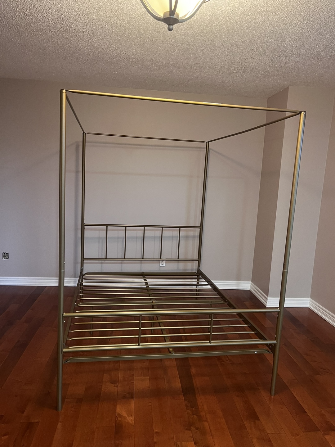 Gold Metal Canopy Full Bed Frame - photo 3