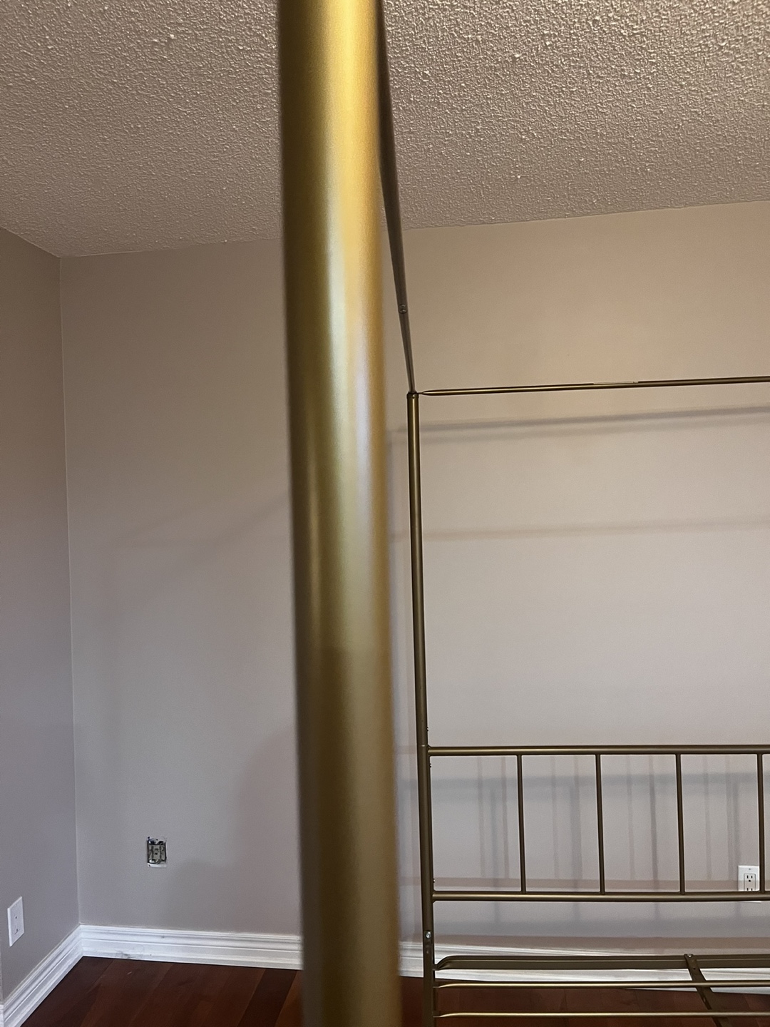 Gold Metal Canopy Full Bed Frame - photo 4