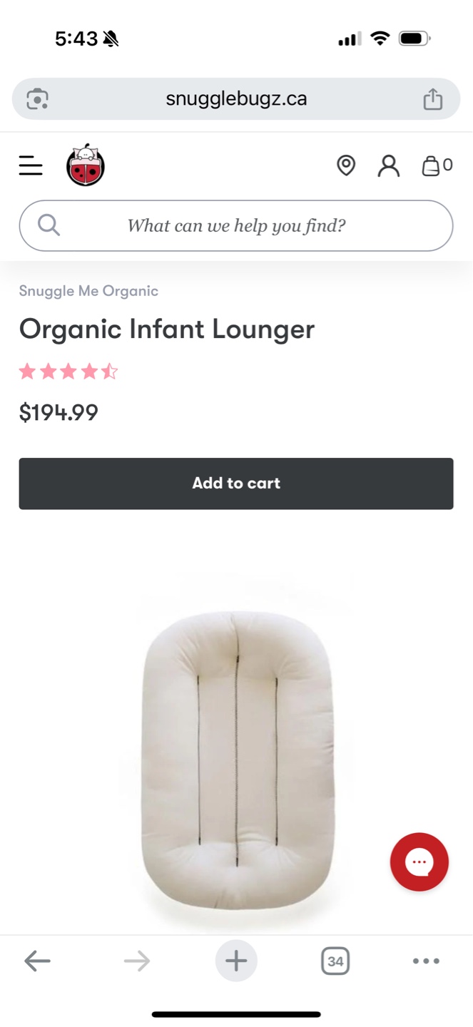 Snuggle Me Organic Infant Lounger with Organic Cotton Cover - photo 5