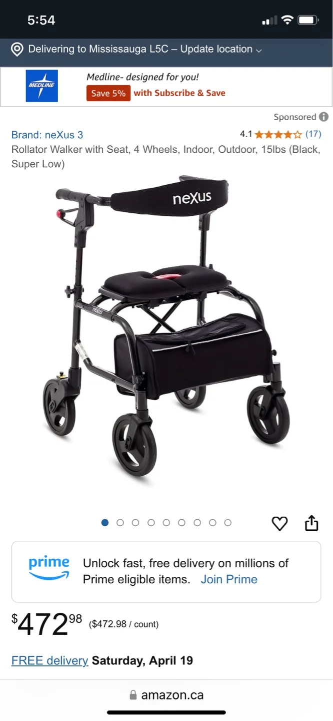 Nexus 3 Rollator Walker with Seat image indicator(3)