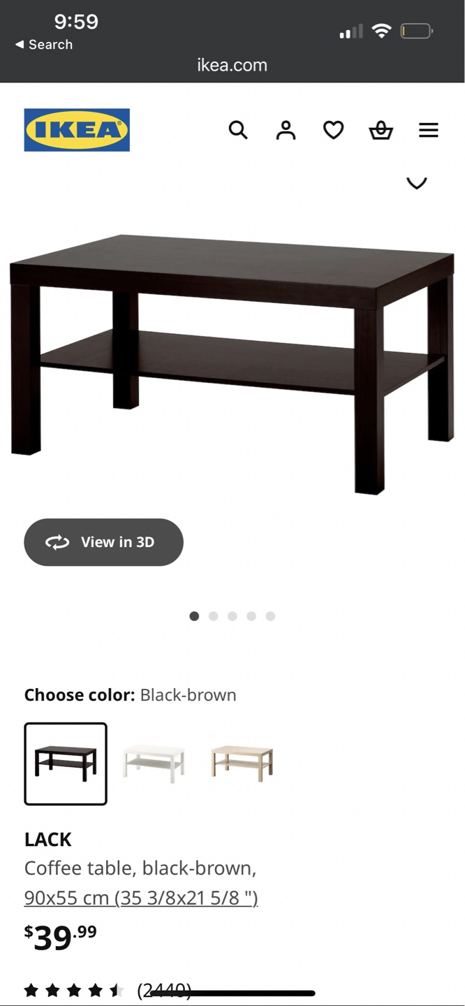 IKEA Lack Coffee Table - Black-Brown - photo 2