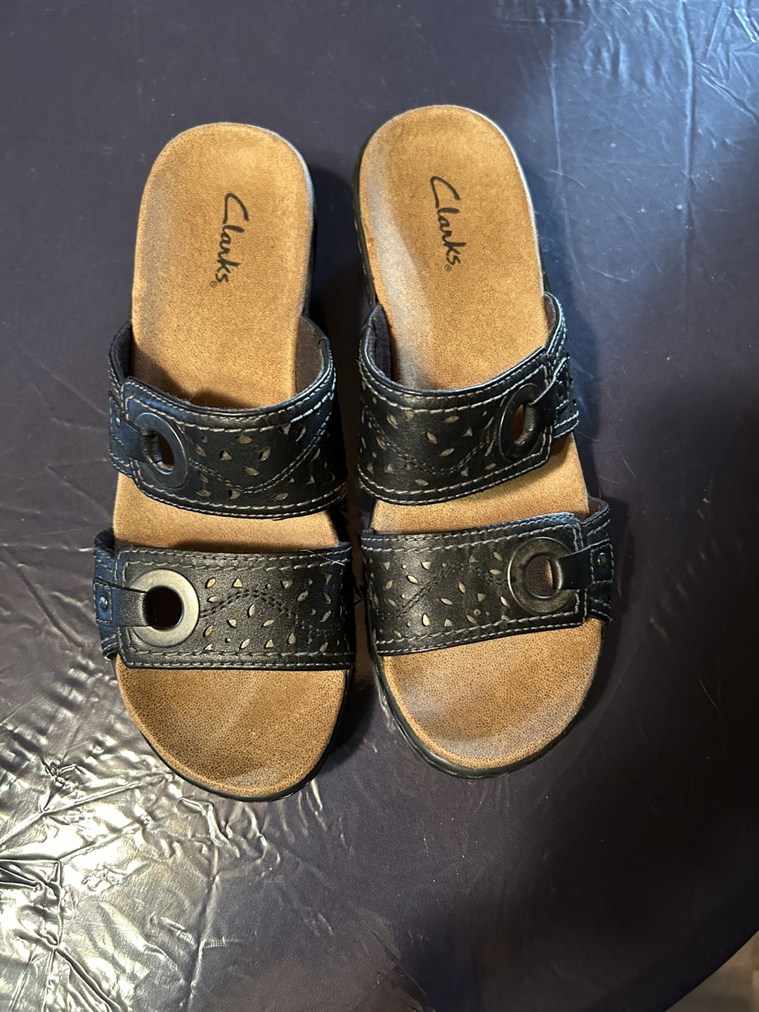 Clarks Women's Black Leather Sandals - photo 3