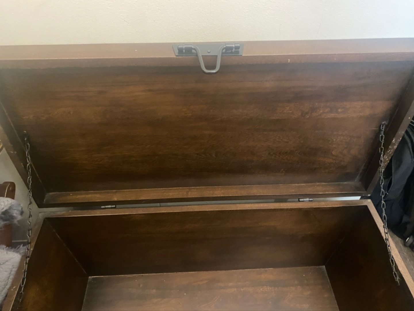 Wooden Storage Trunk with Metal Clasps - photo 3