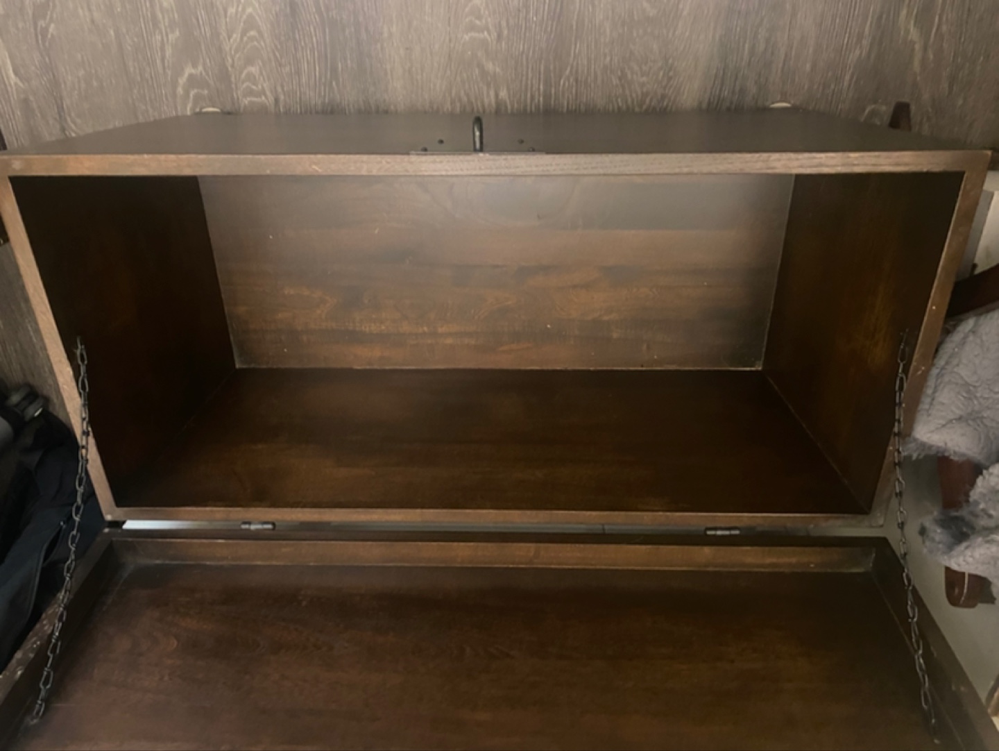 Wooden Storage Trunk with Metal Clasps - photo 4