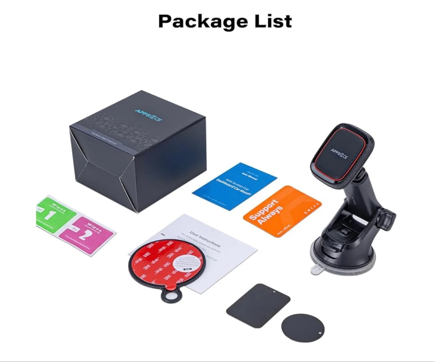 APPS2Car Phone & Tablet Mount - Magnetic Car Windshield Mount image indicator(3)