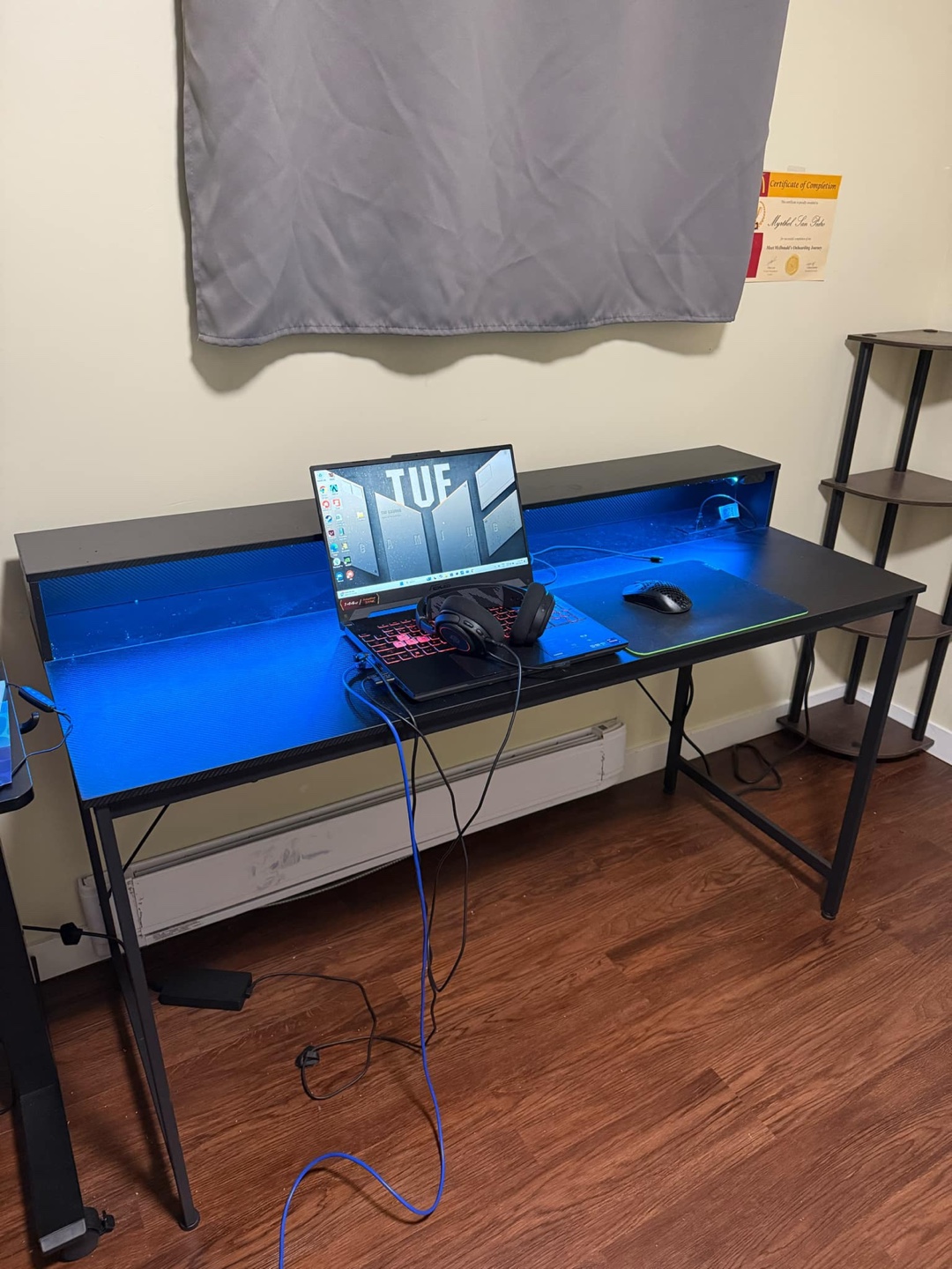 Gaming Desk with LED Lights