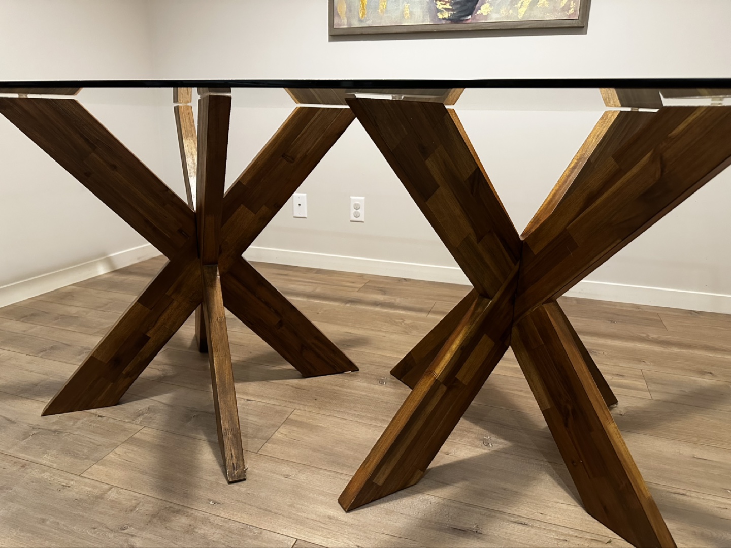 Pier 1 Imports "Simon Java" Dining Table with Tempered Glass Top - photo 2