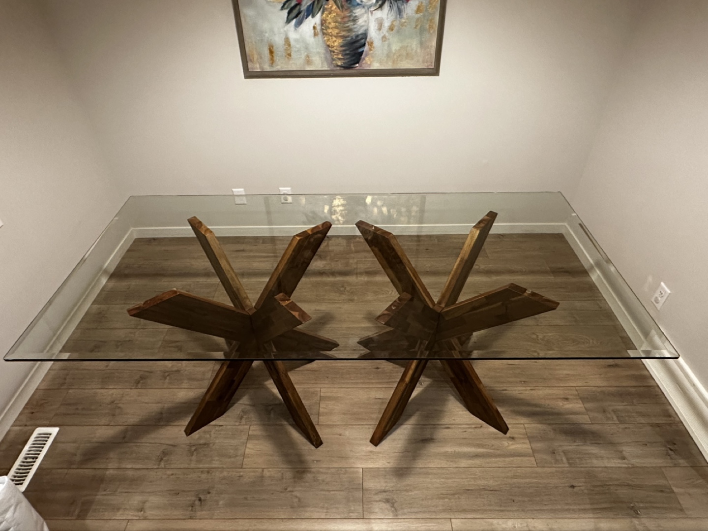 Pier 1 Imports "Simon Java" Dining Table with Tempered Glass Top - photo 3