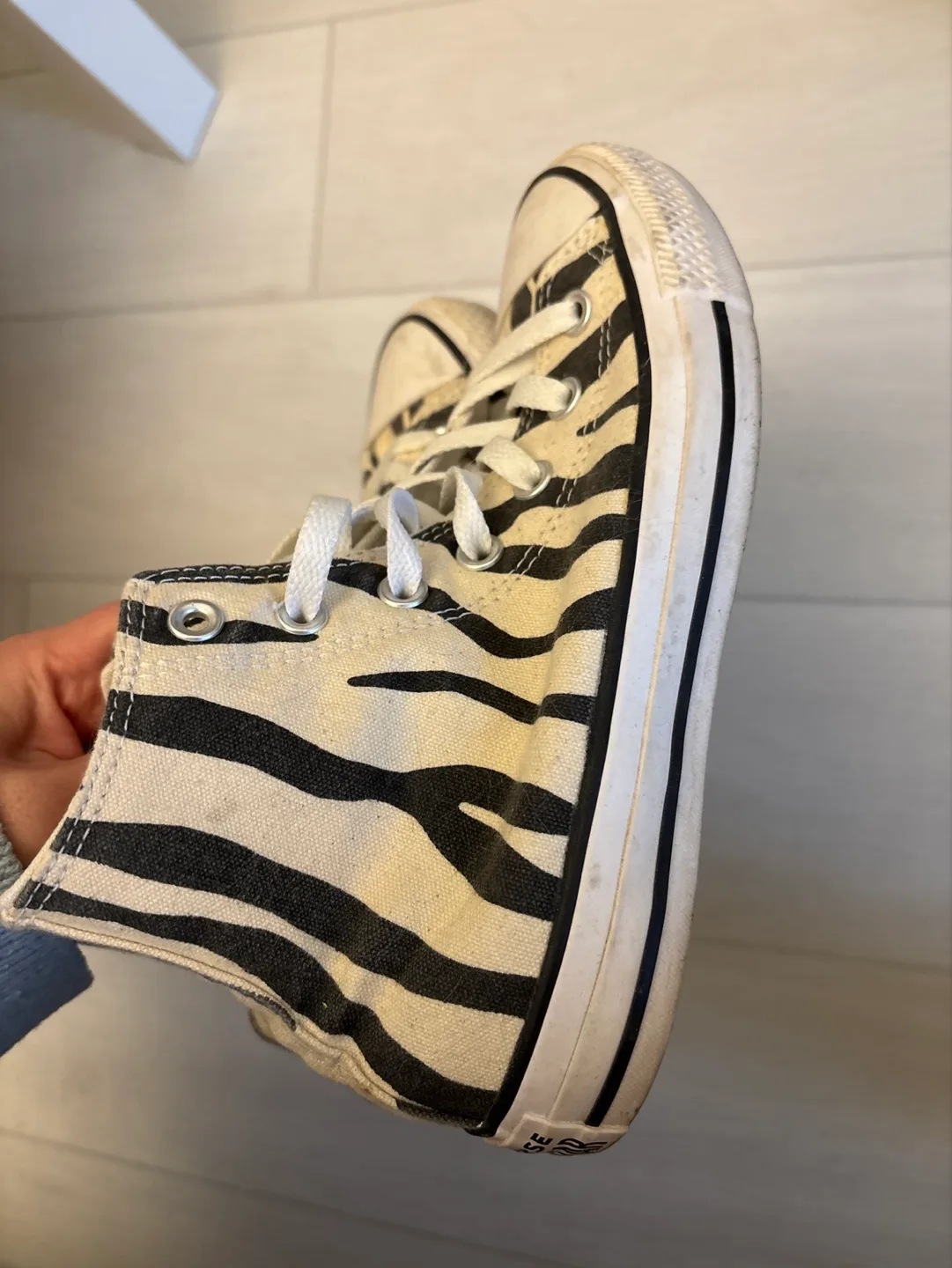 Converse Zebra Print High-Top Sneakers image indicator(2)