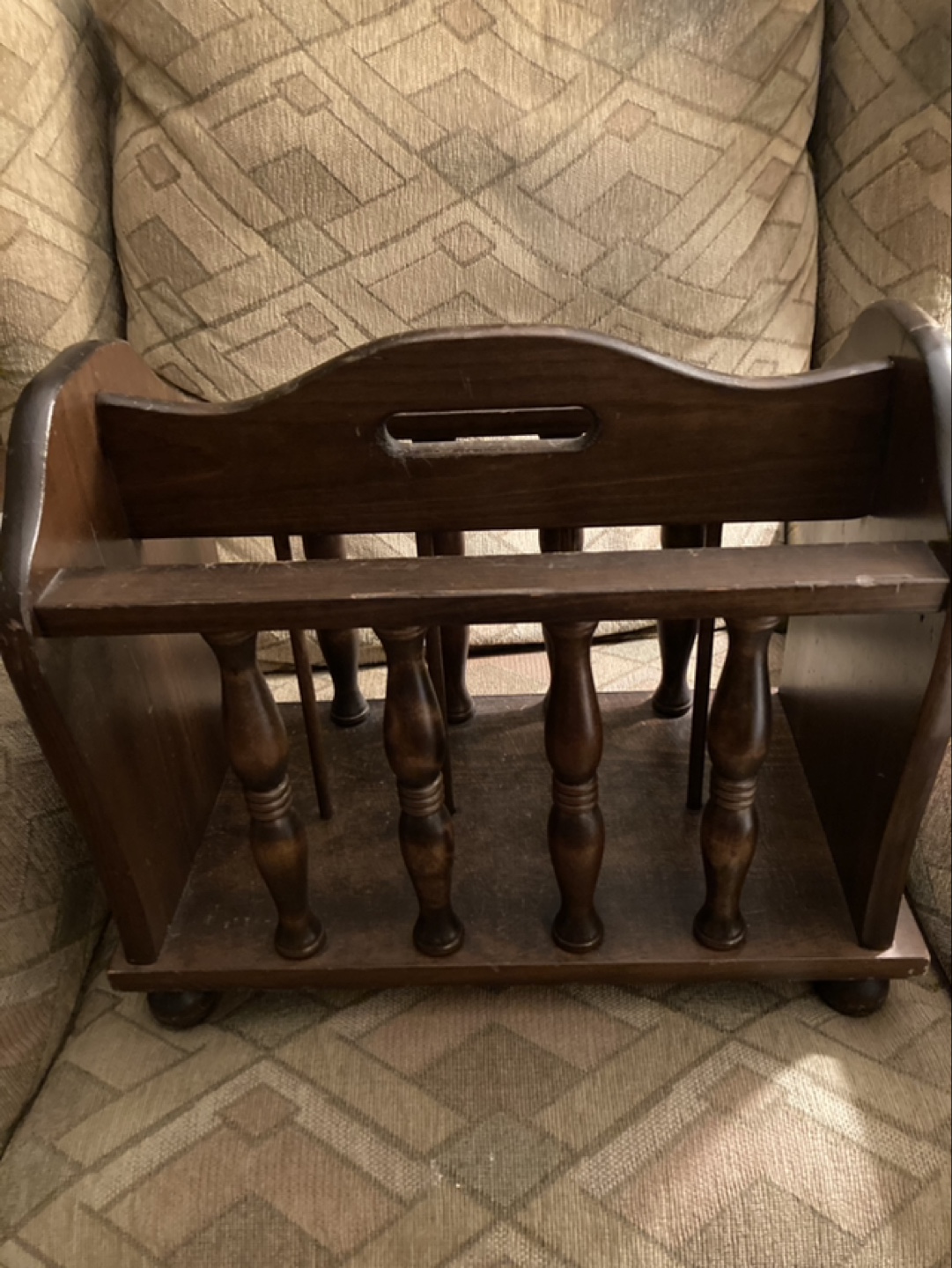 Vintage Wooden Magazine Rack