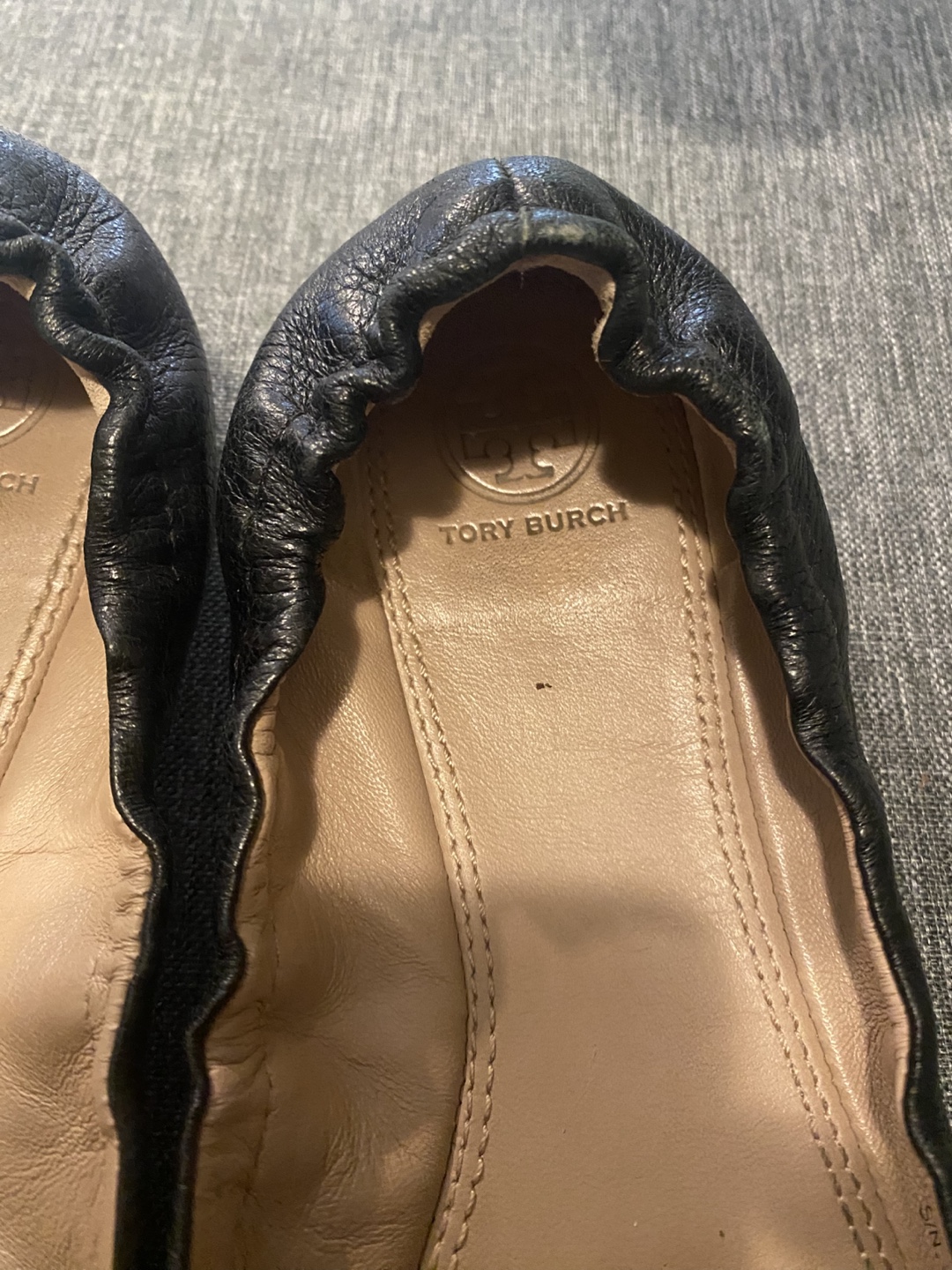 Tory Burch Black Leather Ballet Flats - photo 3