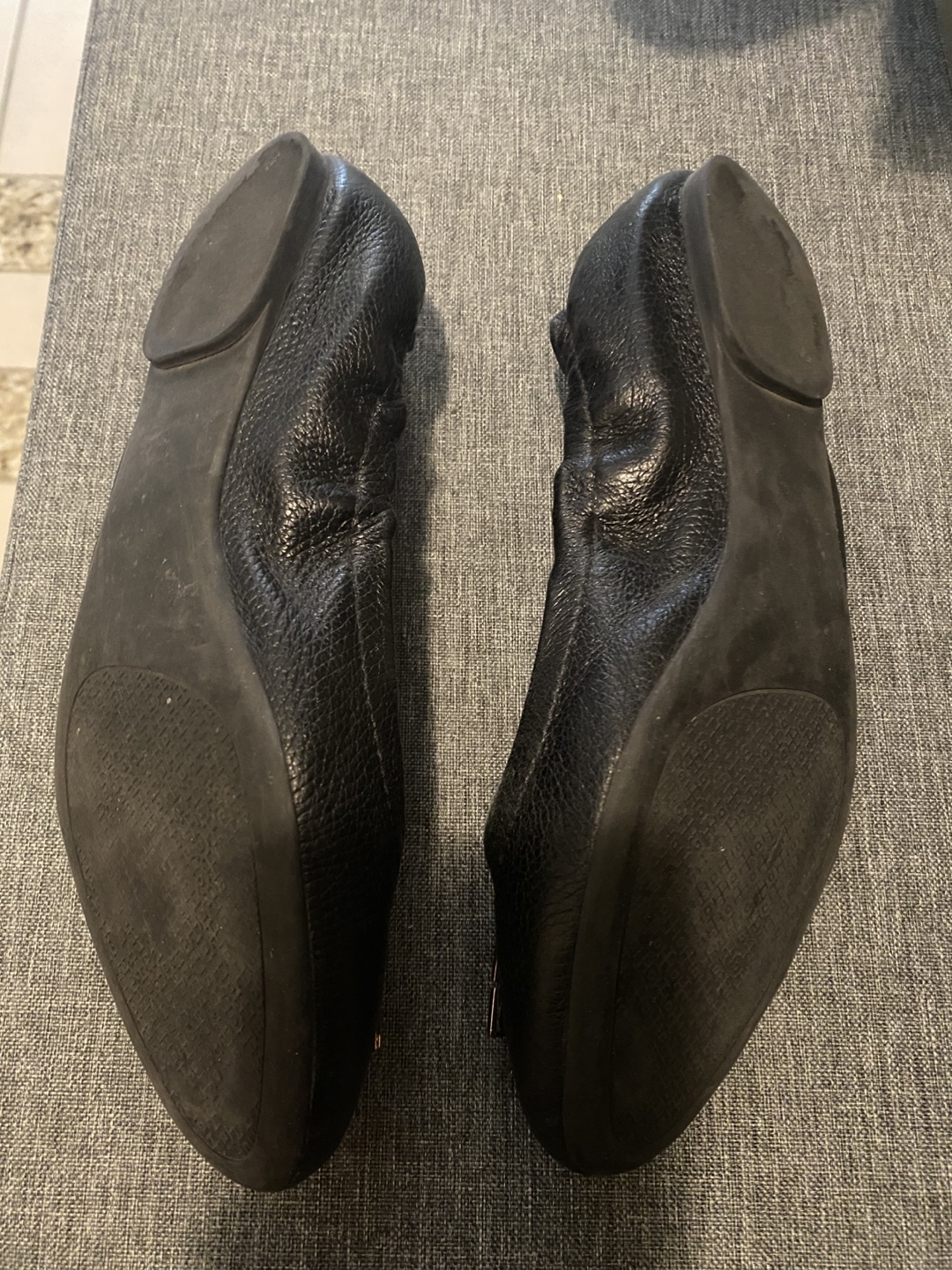 Tory Burch Black Leather Ballet Flats - photo 5
