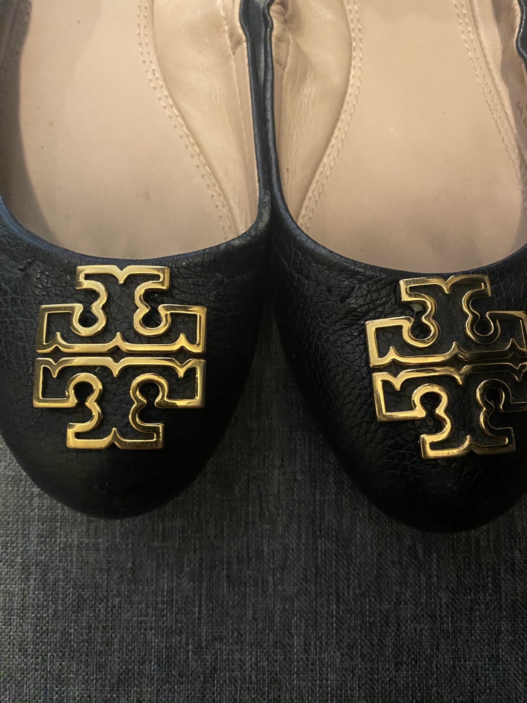 Tory Burch Black Leather Ballet Flats - photo 2