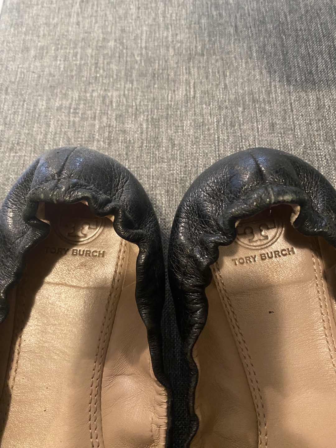 Tory Burch Black Leather Ballet Flats - photo 4