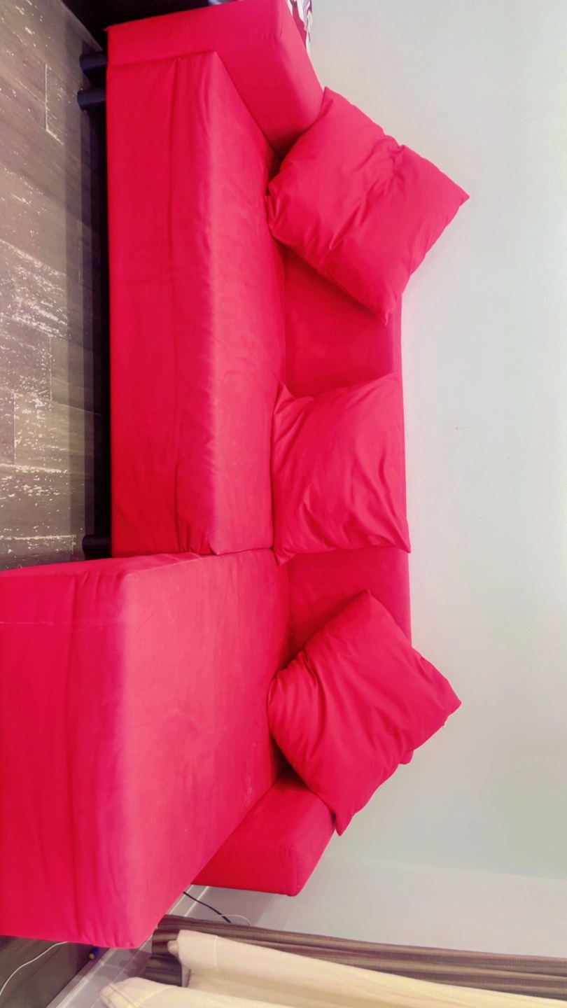 Red Sectional Sofa with Storage - photo 2