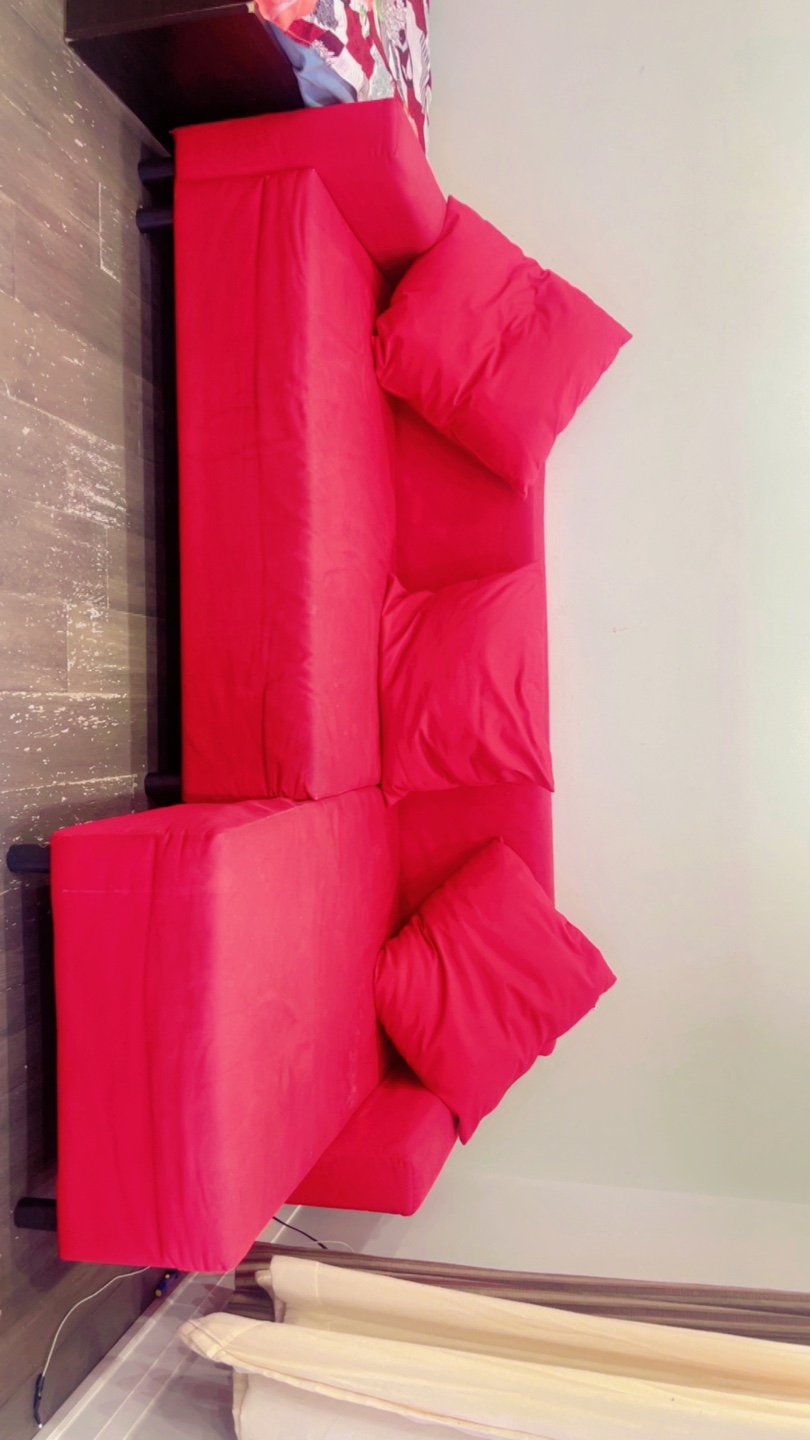 Red Sectional Sofa with Storage
