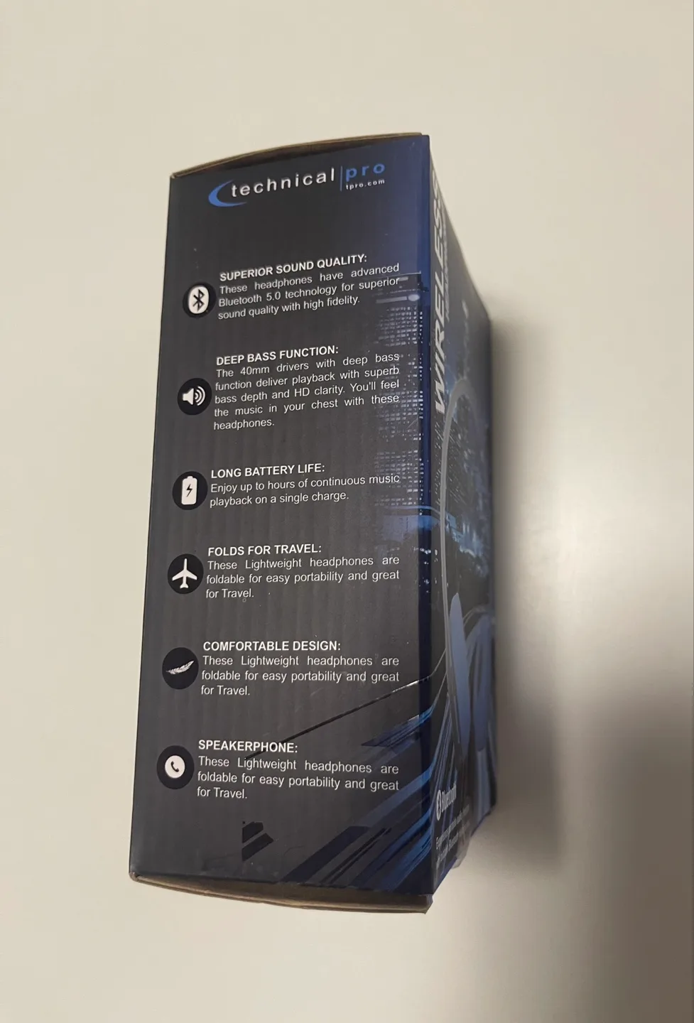 Technical Pro Wireless Bluetooth Headphones - Blue image indicator(4)