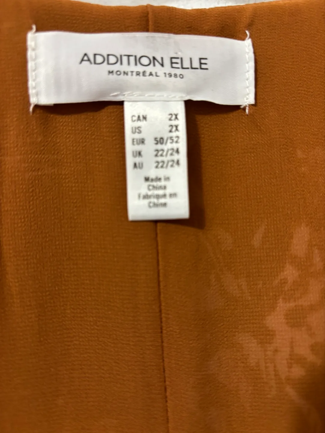 Addition Elle Brown & White Abstract Print Maxi Dress - Size 2X image indicator(3)