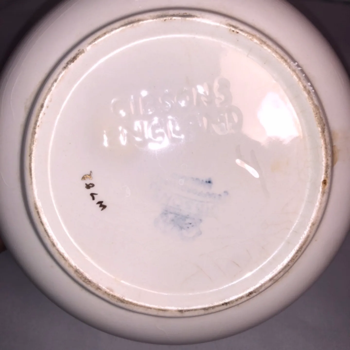 Vintage Gibson's England Teapot, Pink and Gold Floral Design image indicator(2)