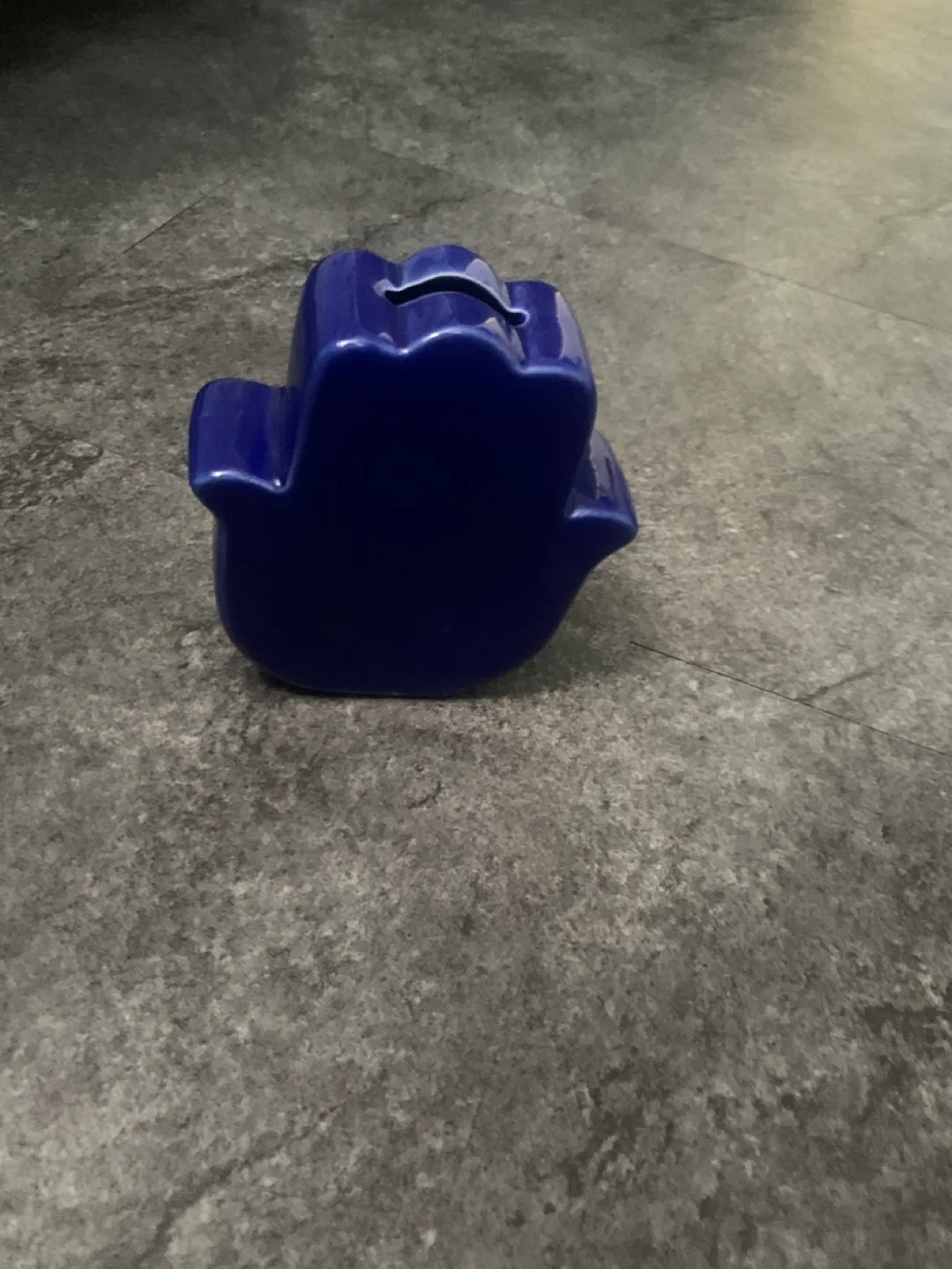 Blue Ceramic Hamsa Piggy Bank thumbnail