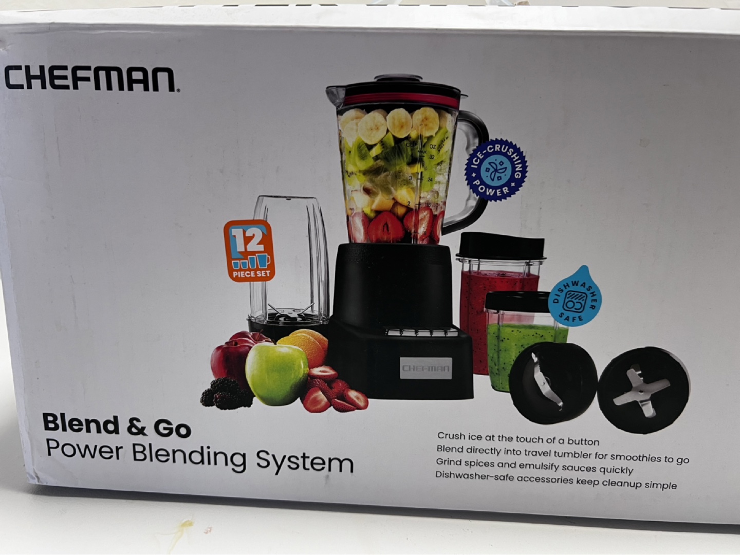 Chefman Blend & Go Power Blending System - 12 Piece Set
