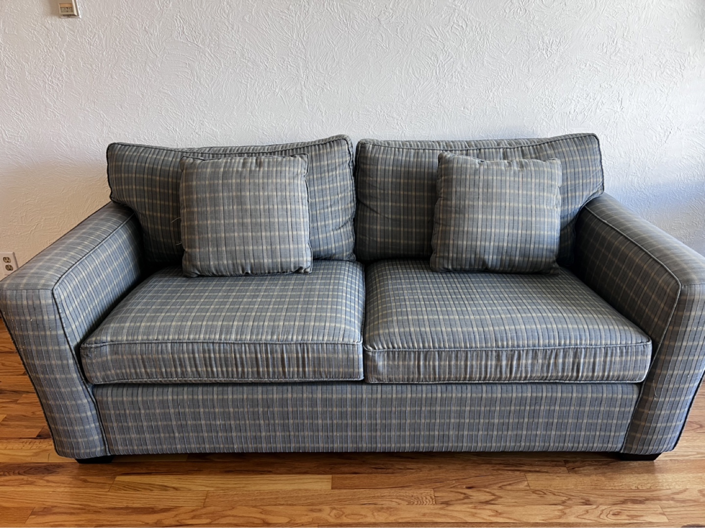 Comfortable Sofa cum flexible bed with Two Throw Pillows