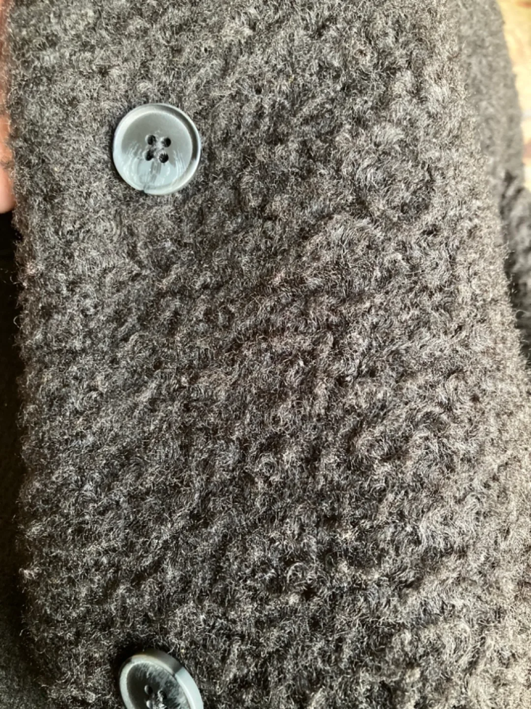 New Old Navy knee length black buttoned jacket image indicator(2)