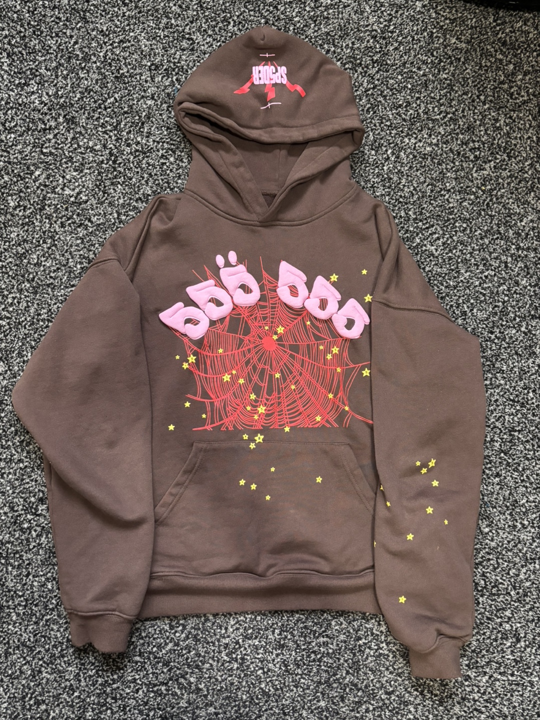 SP5DER Brown Hoodie Size Medium