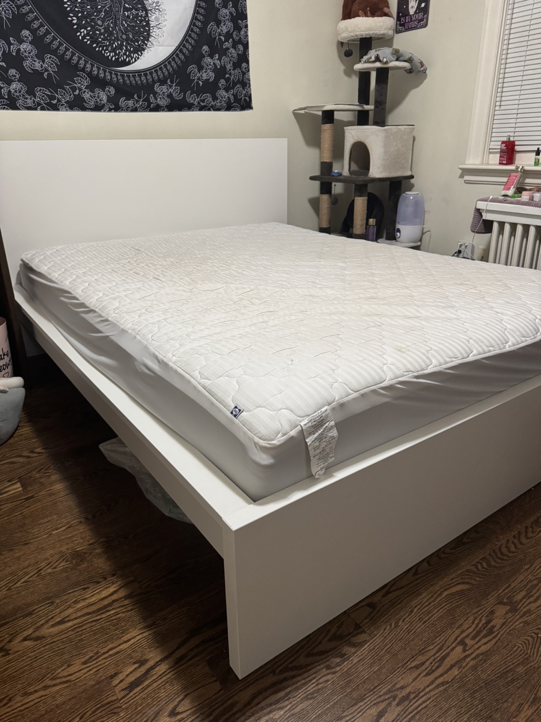 IKEA MALM White Queen Bed Frame + Mattress - photo 2