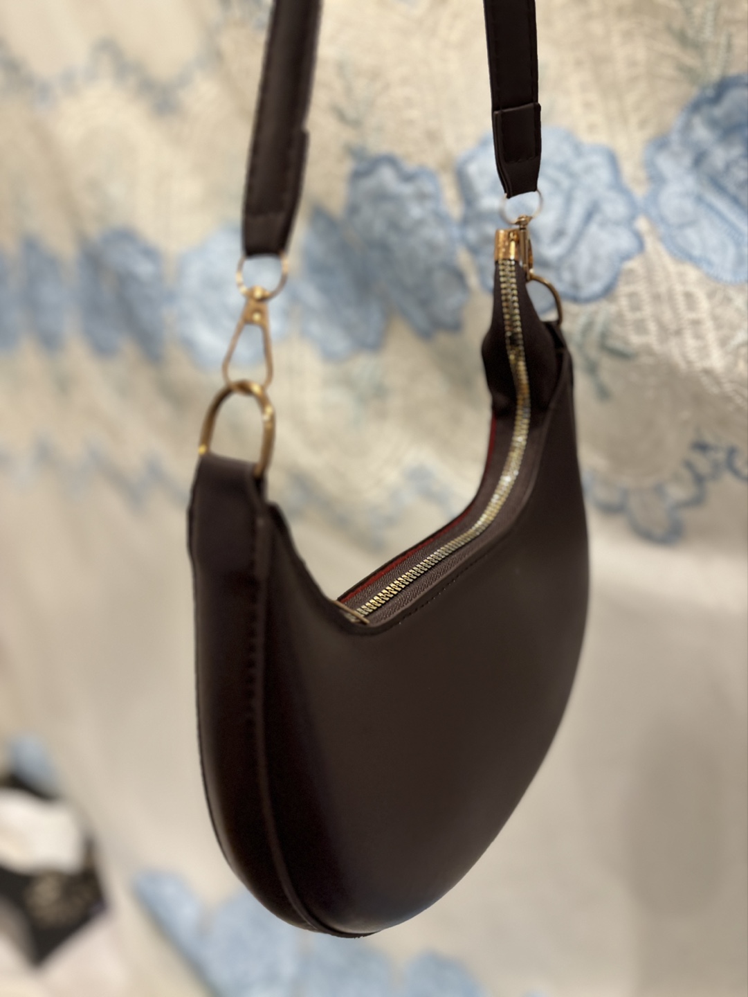 Dark Brown Half-Moon Handbag - photo 4