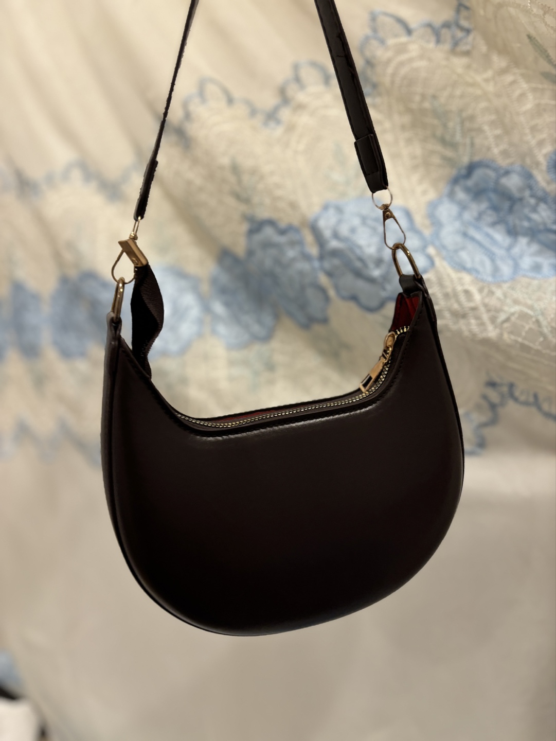 Dark Brown Half-Moon Handbag - photo 2