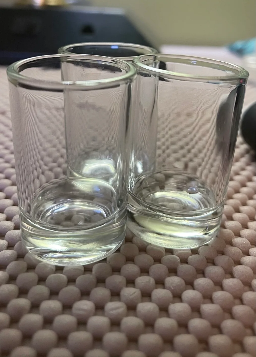 Set of three clear candle glasses thumbnail
