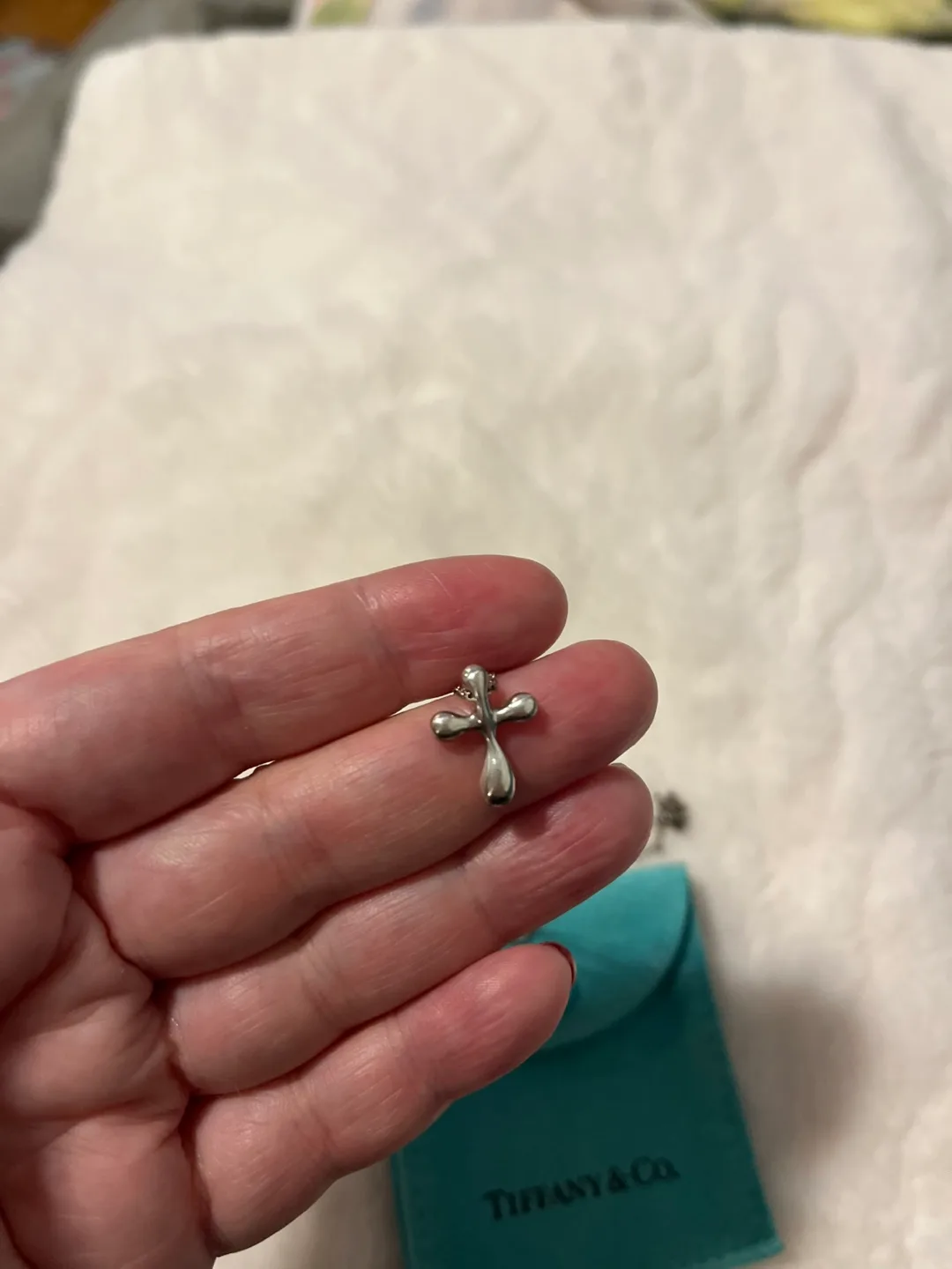 Tiffany Cross Pendant Necklace image indicator(4)