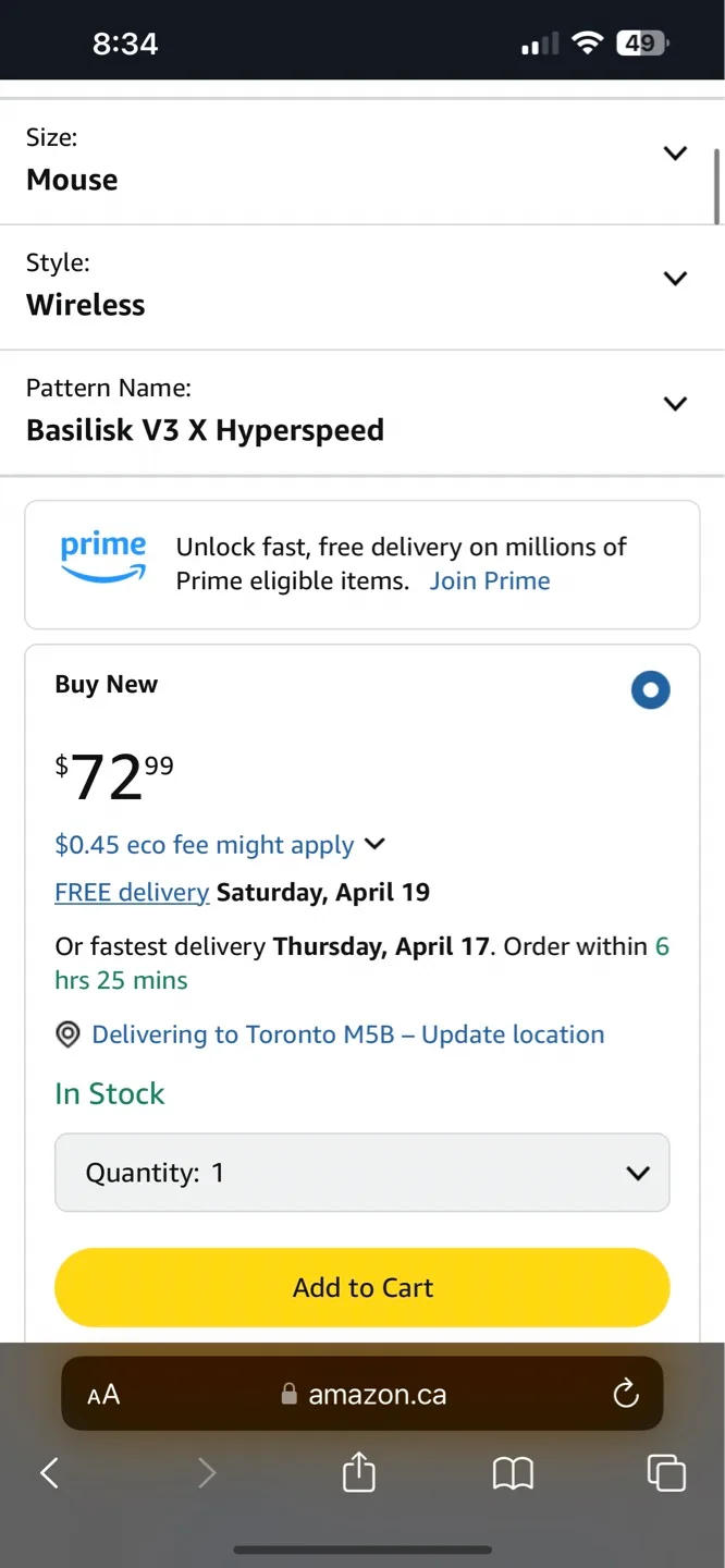 Razer Basilisk V3 X Hyperspeed Wireless Gaming Mouse - Black image indicator(2)